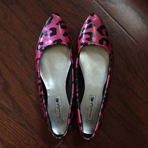 Hot Pink Leopard Print Flats